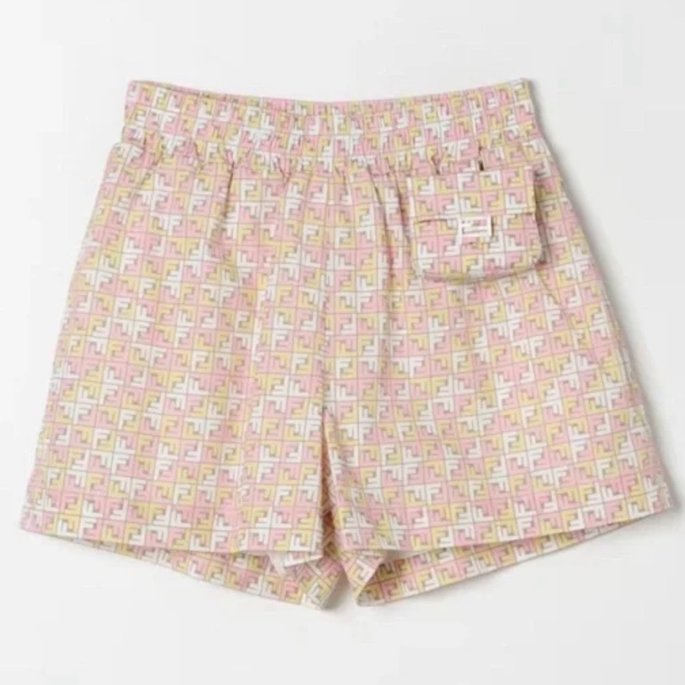 Fendi Pink Patterned Women's Cargo Shorts